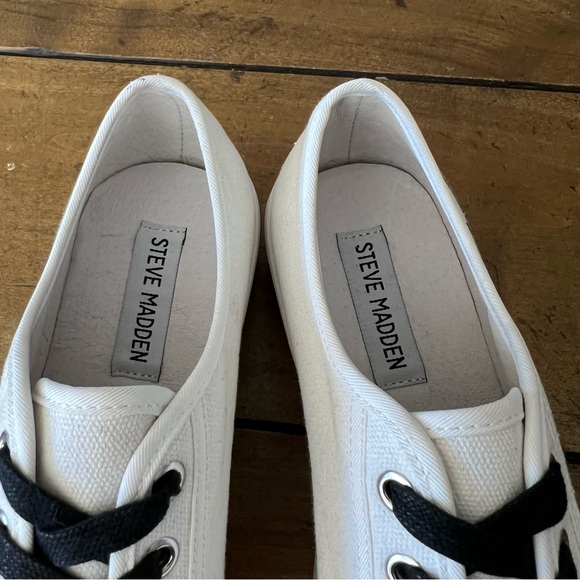 STEVE MADDEN platform canvas sneakers|freedom and fearless|size 6.5(run small) - Picture 8 of 8